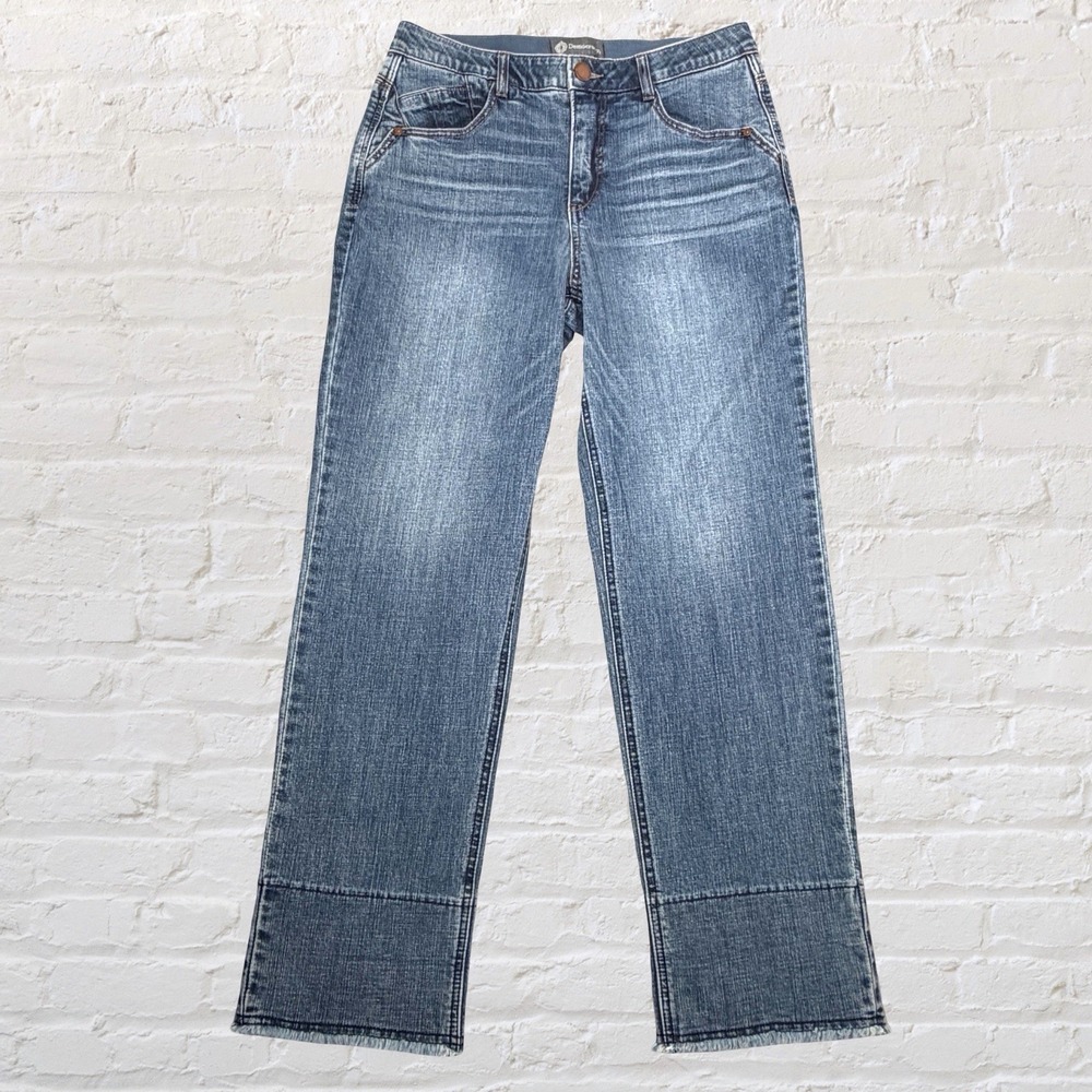 Democracy Ab Solution High Rise Split Cuff Boyfriend Jean 30x30 Western Fray Hem